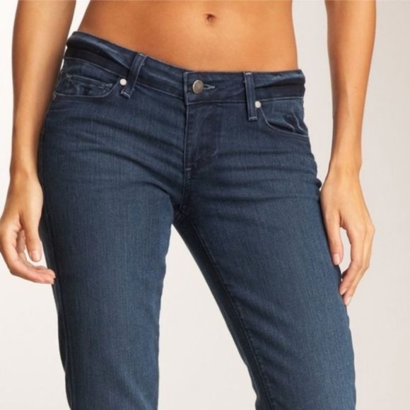 PAIGE Blue Heights Lowrise Skinny Jeans - Picture 1 of 6